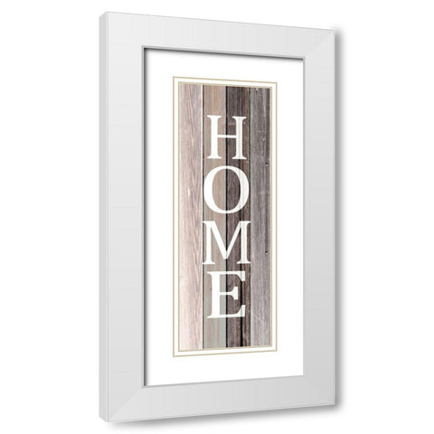 Home Panel White Modern Wood Framed Art Print with Double Matting by Kimberly, Allen