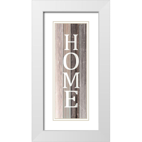 Home Panel White Modern Wood Framed Art Print with Double Matting by Kimberly, Allen