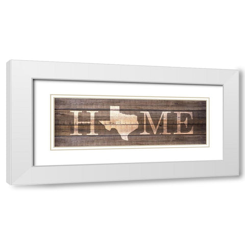 Home TX White Modern Wood Framed Art Print with Double Matting by Kimberly, Allen