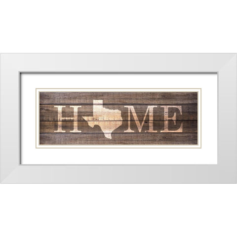 Home TX White Modern Wood Framed Art Print with Double Matting by Kimberly, Allen
