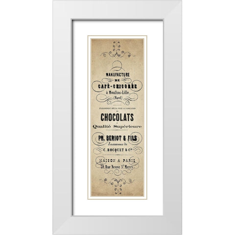 Cafe Chocolate White Modern Wood Framed Art Print with Double Matting by Kimberly, Allen