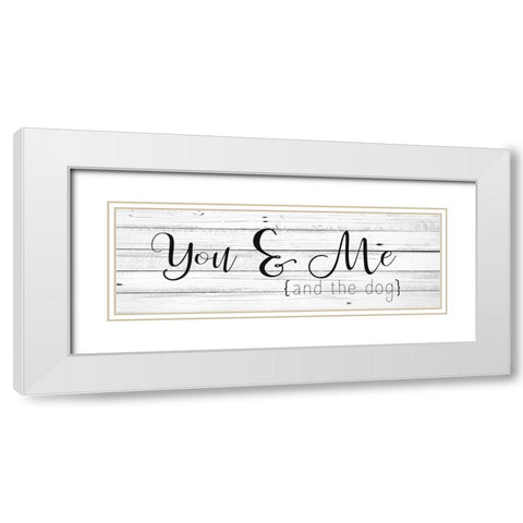 And the Dog White Modern Wood Framed Art Print with Double Matting by Kimberly, Allen