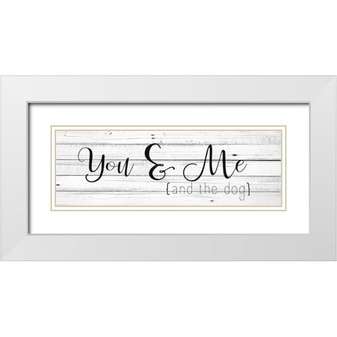 And the Dog White Modern Wood Framed Art Print with Double Matting by Kimberly, Allen