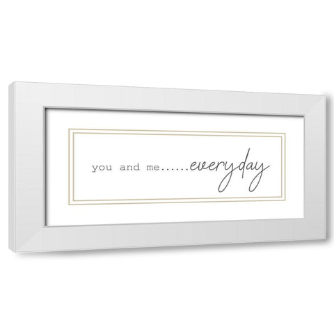 You and Me 2 White Modern Wood Framed Art Print with Double Matting by Allen, Kimberly