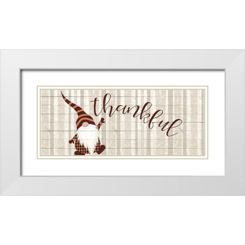 Autumn Gnomes 1 White Modern Wood Framed Art Print with Double Matting by Allen, Kimberly