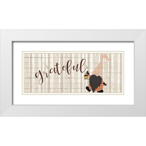 Autumn Gnomes 2 White Modern Wood Framed Art Print with Double Matting by Allen, Kimberly