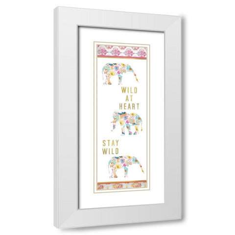 Wild at Heart Panel White Modern Wood Framed Art Print with Double Matting by Allen, Kimberly
