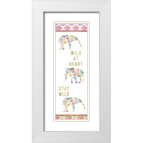 Wild at Heart Panel White Modern Wood Framed Art Print with Double Matting by Allen, Kimberly