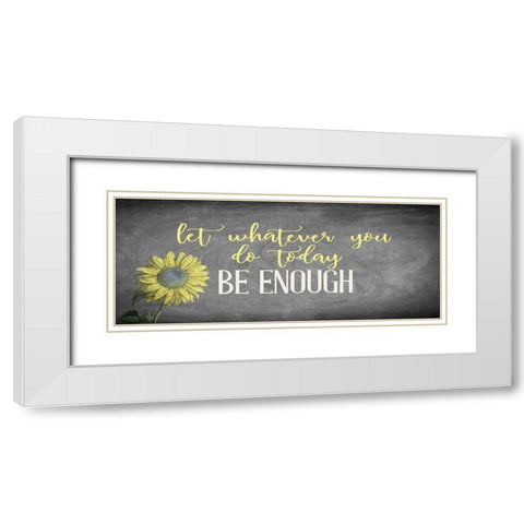 Enough 2 White Modern Wood Framed Art Print with Double Matting by Allen, Kimberly