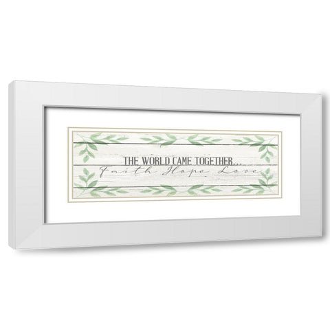 The World White Modern Wood Framed Art Print with Double Matting by Allen, Kimberly