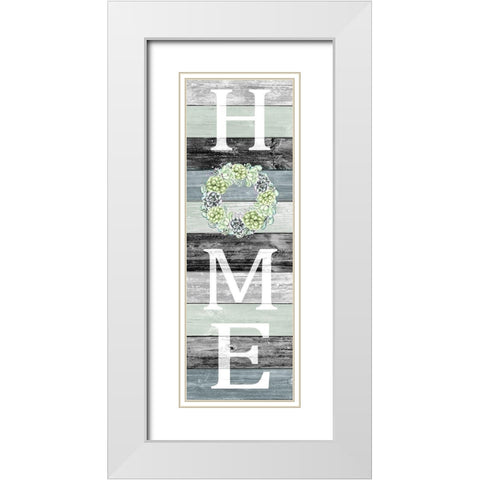 Home Panel White Modern Wood Framed Art Print with Double Matting by Allen, Kimberly