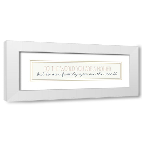 To the World White Modern Wood Framed Art Print with Double Matting by Allen, Kimberly