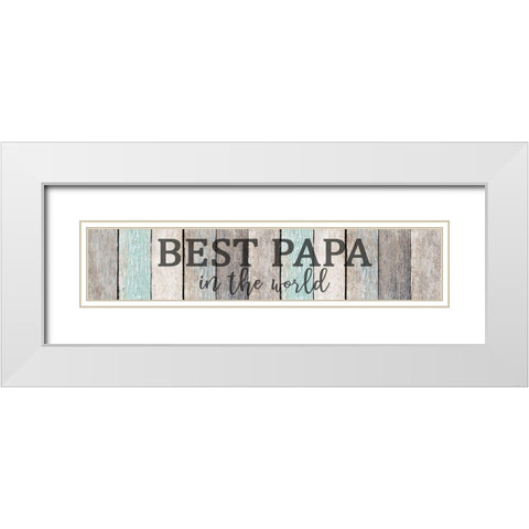 Best Papa White Modern Wood Framed Art Print with Double Matting by Allen, Kimberly