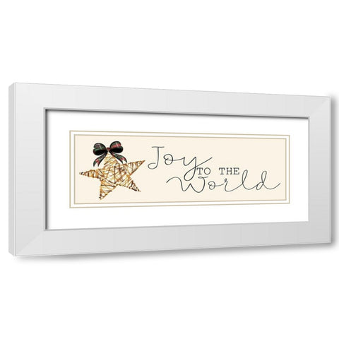 Joy to the World White Modern Wood Framed Art Print with Double Matting by Allen, Kimberly