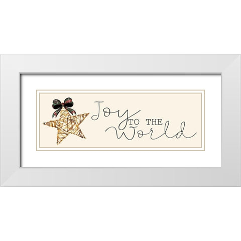 Joy to the World White Modern Wood Framed Art Print with Double Matting by Allen, Kimberly