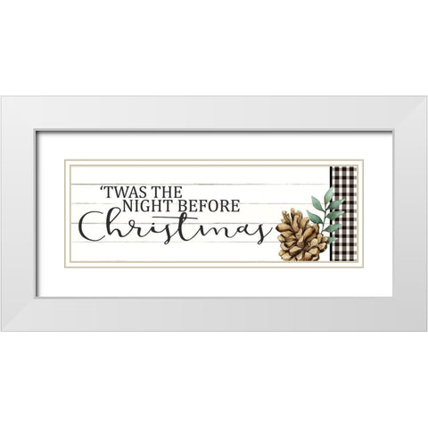 The Night Before Christmas White Modern Wood Framed Art Print with Double Matting by Allen, Kimberly
