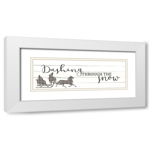 Dashing White Modern Wood Framed Art Print with Double Matting by Allen, Kimberly