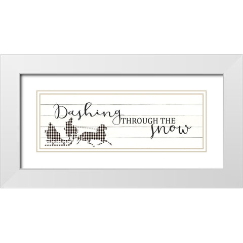 Dashing White Modern Wood Framed Art Print with Double Matting by Allen, Kimberly