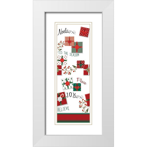Christmas Presents Panel White Modern Wood Framed Art Print with Double Matting by Allen, Kimberly