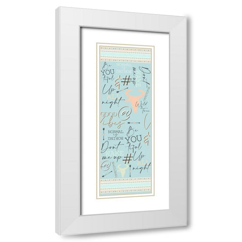 Minty Panel White Modern Wood Framed Art Print with Double Matting by Allen, Kimberly