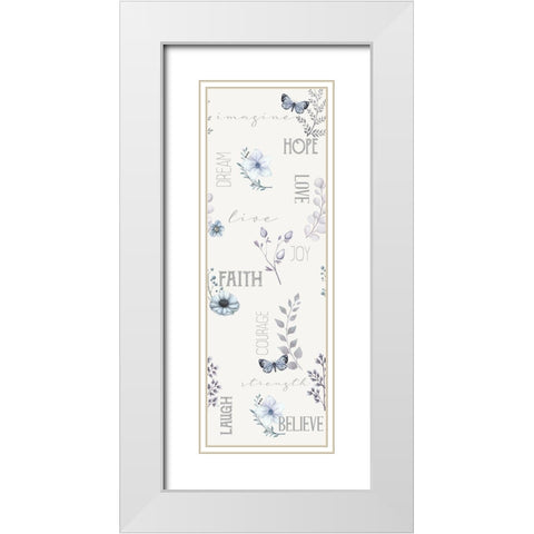 Inspiration Panel White Modern Wood Framed Art Print with Double Matting by Allen, Kimberly
