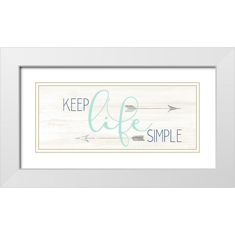Keep Life White Modern Wood Framed Art Print with Double Matting by Allen, Kimberly