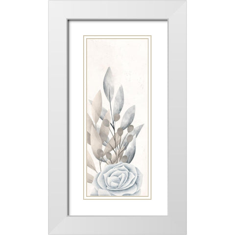 Dusty Blue 2 White Modern Wood Framed Art Print with Double Matting by Allen, Kimberly