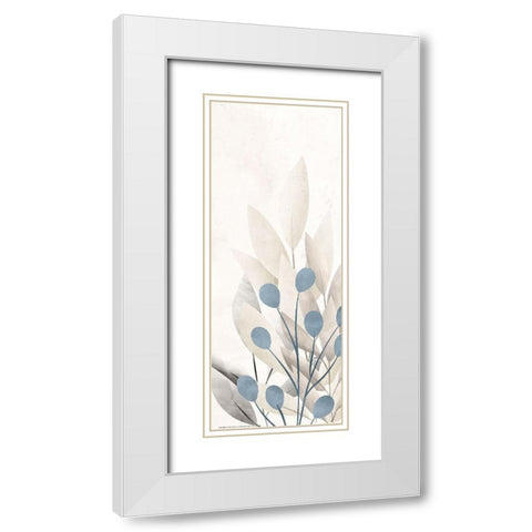 Dusty Blue 3 White Modern Wood Framed Art Print with Double Matting by Allen, Kimberly
