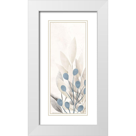 Dusty Blue 3 White Modern Wood Framed Art Print with Double Matting by Allen, Kimberly