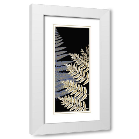 Fern Gold 2 White Modern Wood Framed Art Print with Double Matting by Allen, Kimberly