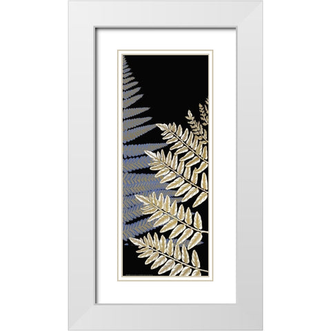 Fern Gold 2 White Modern Wood Framed Art Print with Double Matting by Allen, Kimberly