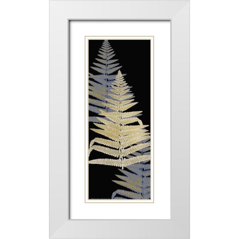 Fern Gold 3 White Modern Wood Framed Art Print with Double Matting by Allen, Kimberly