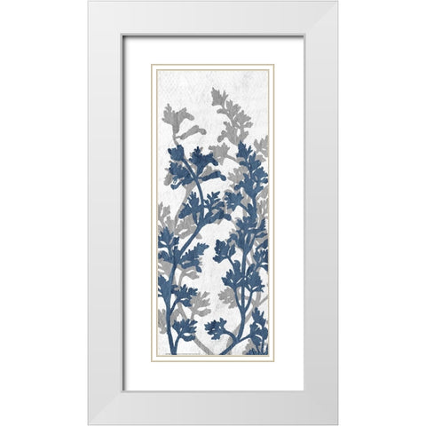Navy Grey Branch 2 White Modern Wood Framed Art Print with Double Matting by Allen, Kimberly