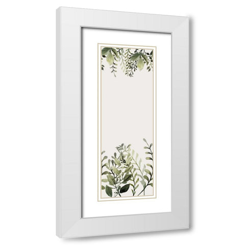 Watercolor Sage Panel White Modern Wood Framed Art Print with Double Matting by Allen, Kimberly
