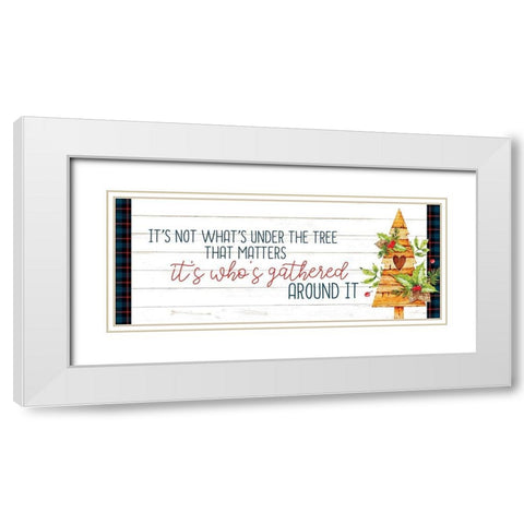 Gathered Around White Modern Wood Framed Art Print with Double Matting by Allen, Kimberly