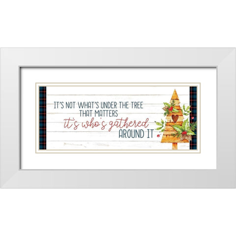 Gathered Around White Modern Wood Framed Art Print with Double Matting by Allen, Kimberly