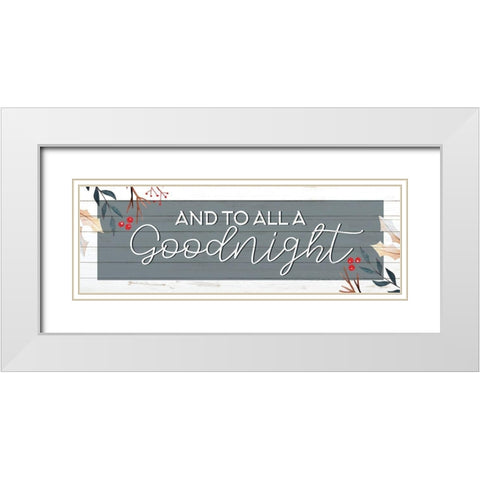 Goodnight White Modern Wood Framed Art Print with Double Matting by Allen, Kimberly