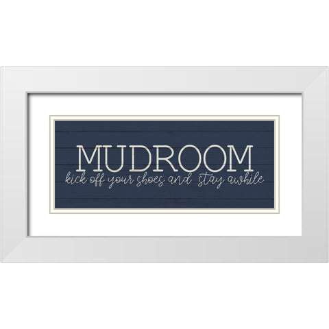 Mudroom White Modern Wood Framed Art Print with Double Matting by Allen, Kimberly