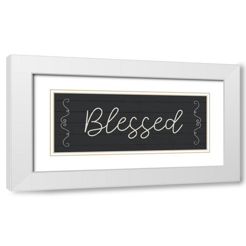 Blessed White Modern Wood Framed Art Print with Double Matting by Allen, Kimberly