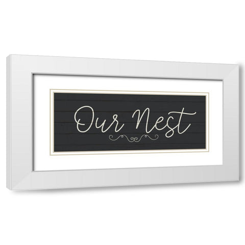 Our Nest White Modern Wood Framed Art Print with Double Matting by Allen, Kimberly