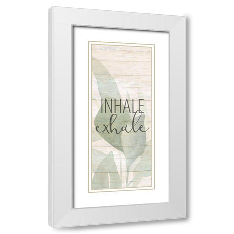 Inhale Exhale Panel White Modern Wood Framed Art Print with Double Matting by Allen, Kimberly