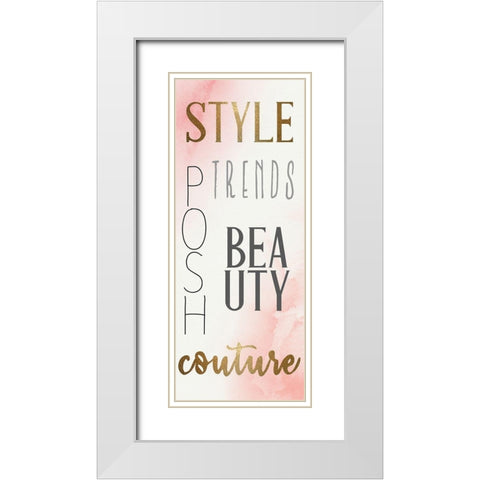 Glamour Style 1 White Modern Wood Framed Art Print with Double Matting by Allen, Kimberly