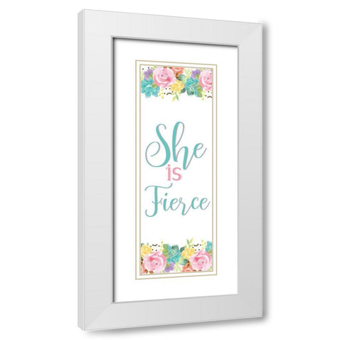 Fierce Queen White Modern Wood Framed Art Print with Double Matting by Allen, Kimberly