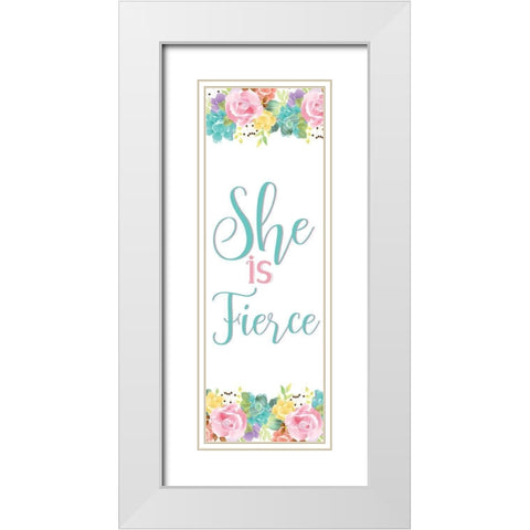 Fierce Queen White Modern Wood Framed Art Print with Double Matting by Allen, Kimberly