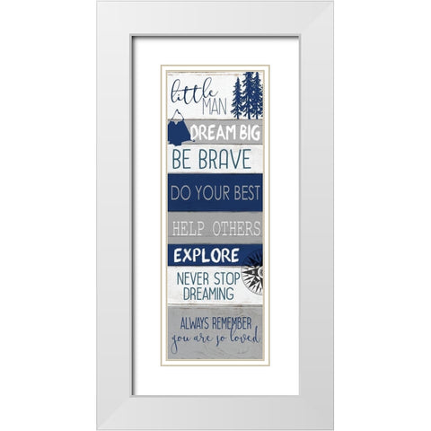 Little Man White Modern Wood Framed Art Print with Double Matting by Allen, Kimberly