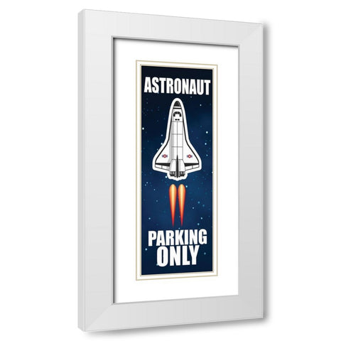Space 1 White Modern Wood Framed Art Print with Double Matting by Allen, Kimberly