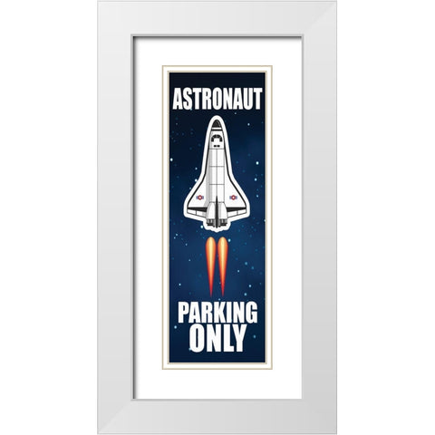 Space 1 White Modern Wood Framed Art Print with Double Matting by Allen, Kimberly