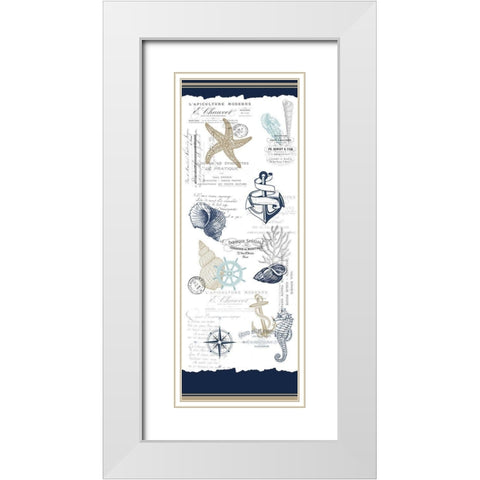The Sea White Modern Wood Framed Art Print with Double Matting by Allen, Kimberly