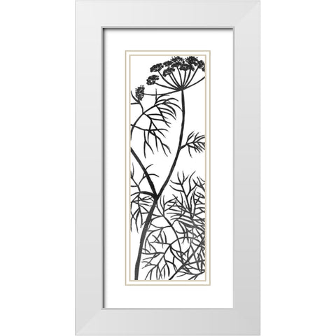 Botanical Panel 3 White Modern Wood Framed Art Print with Double Matting by Allen, Kimberly