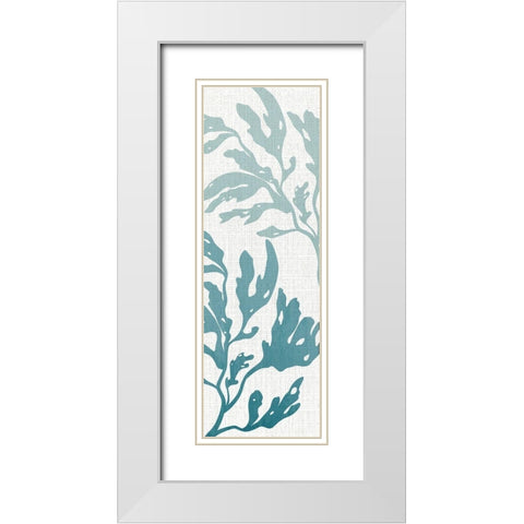 Seaweed Panel 1 White Modern Wood Framed Art Print with Double Matting by Allen, Kimberly